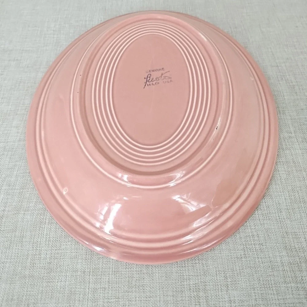 Vintage Fiesta Fiestaware Oval Serving Platter Rose 12-5/8